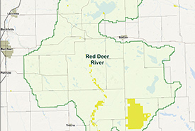 Red Deer River map