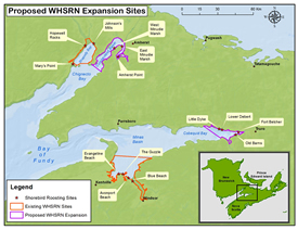 Proposed WHSRN Expansion Sites map