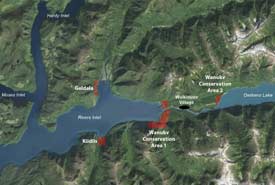 Map of Rivers Inlet, BC