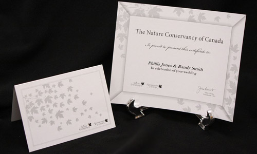 Wedding tribute certificate