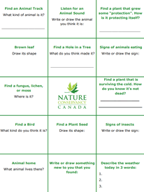 Nature Bingo - Habitat Hunt