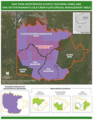 Nan Thok Natr’iniin’aii (Vuntut National Park) and Van Tat K’atr’anahtii (Old Crow Flats Special Management Area) (Map by NCC)