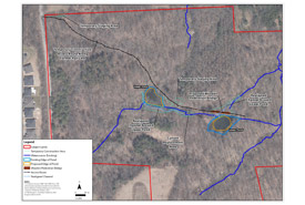 Click on the map to see NCC's restoration plan for the two ponds on the Lathrop Nature Preserve. 