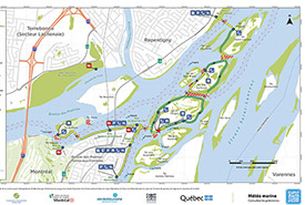 Nautical circuit - Access to the Hochelaga Archipelago islands