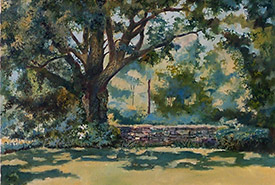 John Ryan's paint of his forest in summer