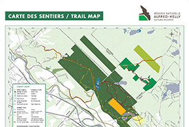 Trail map, Alfred-Kelly Nature Reserve