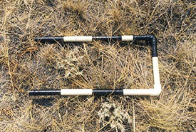 A frame used to delineate a range health plot (Photo by Lee Moltzahn / NCC Staff)