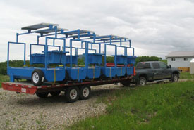 Watering systems being transported to Waterton Park Front (Photo by NCC)