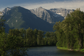 Cottonwood mountains and Elk River, BC (Photo by Steve Short)