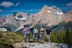 Hikers in the Central Purcell Mountains, BC (Photo by Pat Morrow)