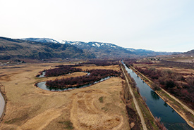 Osoyoos Oxbows, South Okanagan Wildlife Management Area, Okanagan river (from left to right) (Photo by Tim Feeney)
