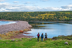 Hikers at Freshwater Bay, NL (Photo by Dennis Minty)