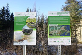 Interpretive panels set up at the tunnel (Photo by NCC)