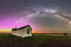 Night sky above Old Man on His Back Prairie and Heritage Conservation Area, SK (Photo by Alan Dyer)