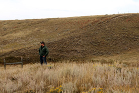 NCC's Dale Gross looks out across the land at the Wideview property. (Photo by NCC)