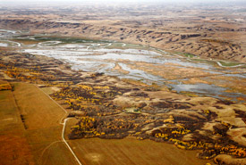 Aerial view of Fairy Hill South, Saskatchewan (Photo by Shaylee Booty Sebastian)