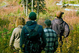 Hikers at Darkwoods, BC (Photo by NCC)