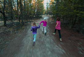 Kids explore the Dutch Creek Hoodoos (Photo by Steve Ogle)