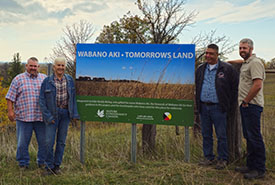 L-R: Kevin Teneycke, Gordon Beddome, Ken Norquay and Josh Dillabough at Wabano Aki (Photo by Fayaz Hasan / NCC Staff)