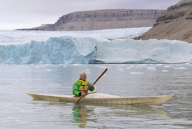 Catherine McKenna kayaking in the Arctic (Photo by the Ministry of Environment and Climate Change Canada
