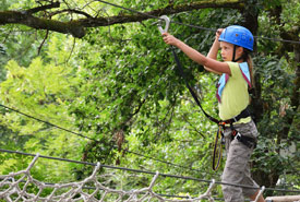 High ropes courses are a fun way to immerse oneself in nature (Photo courtesy Scouts Canada)
