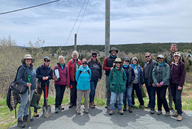 Conservation Volunteers and NL Team Planting Trees at the Torbay Gully Nature Reserve (Photo by NCC)