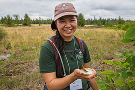 Jenna Siu, butterfly count, Carden Alvar, ON (Photo by NCC)