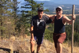 Greg Barnett (right) hiking with his mentor Ian Barnett in B.C., 2019 (Photo courtesy of Barnett Family) 