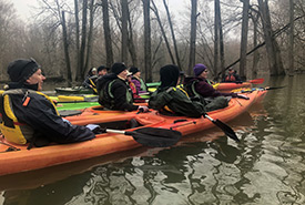 Kayaking through the canopy in the Minesing Wetlands, ON (Photo by NCC) 