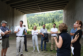 Visiting the tunnel at Ivry-sur-le-Lac, QC (Photo by NCC)